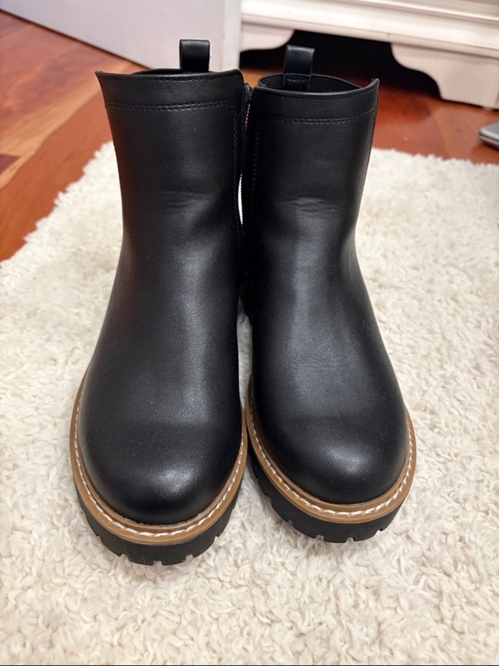Sonoma Black Lug Sole Chelsea Ankle Boots